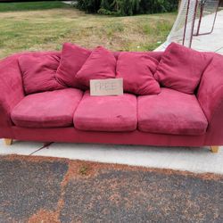 Free Oversized Red Couch