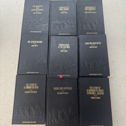 Collector's Library of the Civil War Leather Bound Set of 9 Vintage 1980's