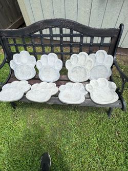 Concrete Paw stepping stones