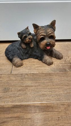 Vintage Danbury Mint "Mommy & Me" Yorkshire Terrier Resin Figurine