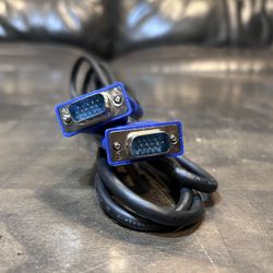 Black / Blue Universal VGA cable from computer to monitor