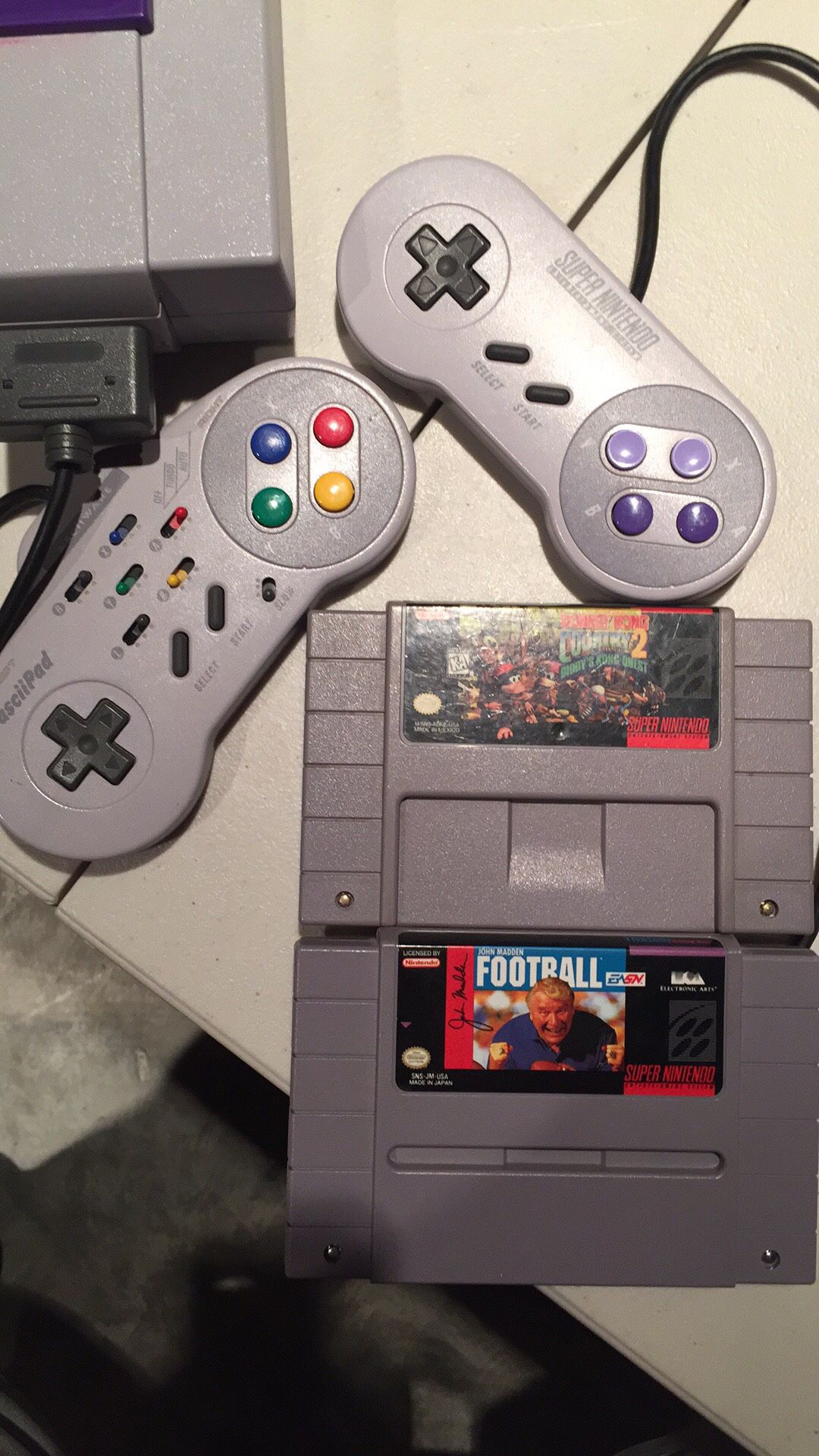 Super Nintendo with 2 Games