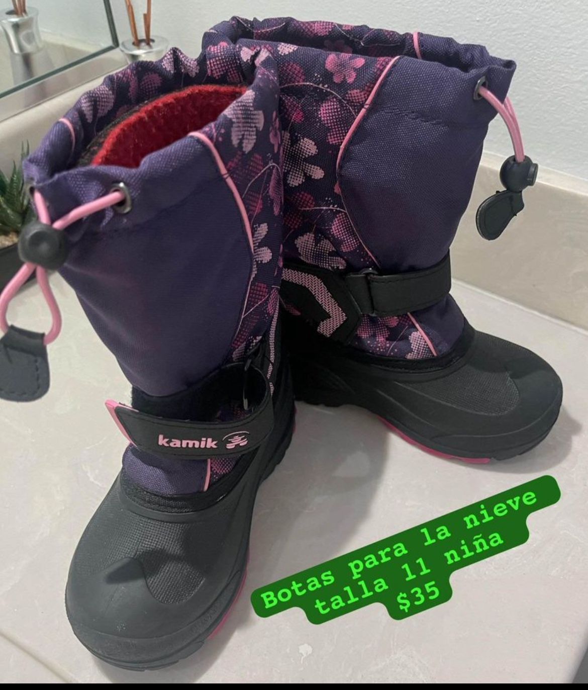 Botas De Nina Para La Nieve Talla 11
