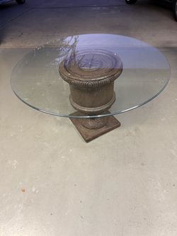 Glass Round Table.