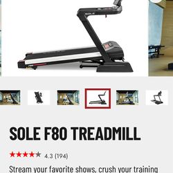 New Sole F80  Treadmill in box