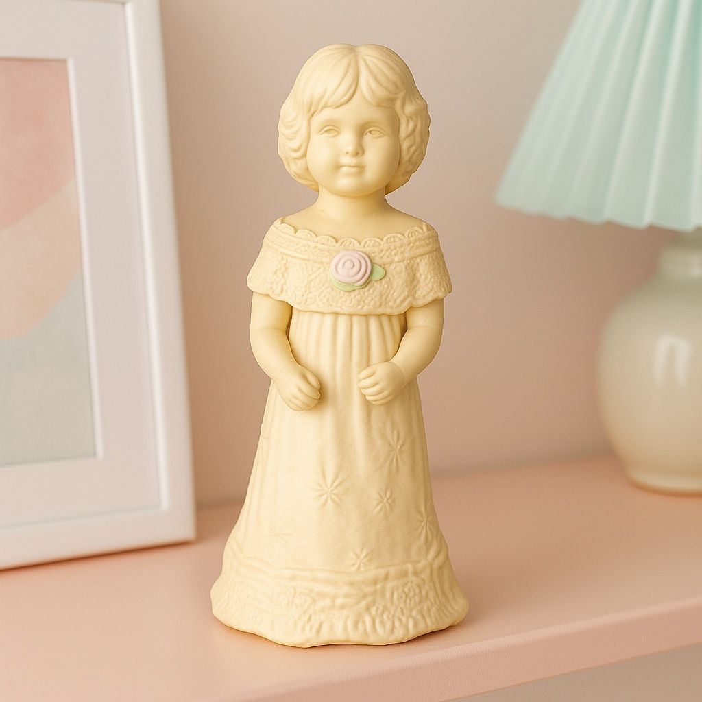 Avon 1970s Empty Figural Sentimental Doll Adorable Abigail Sweet Honesty Cologne Decanter, 7”