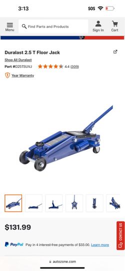 2 1/2 ton Duralast car jack