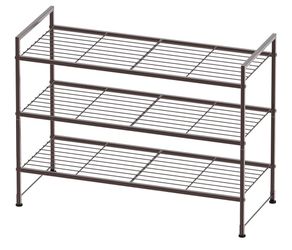 Simple Houseware 3-Tier Stackable Shoes Rack Storage Shelf, Bronze