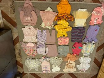 Different styles and brands of clothing for 3 months old little girls