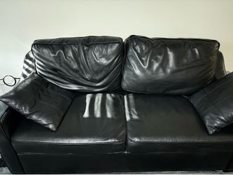 Leather Queen Size Pull Out Couch