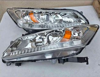 13-15 Honda Accord Headlights Luces Calaveras Micas Faros Focos Faroles Headlamps