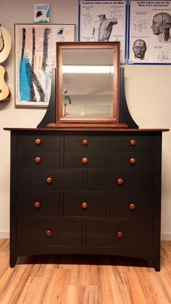 Kincaid wooden dresser with mirror