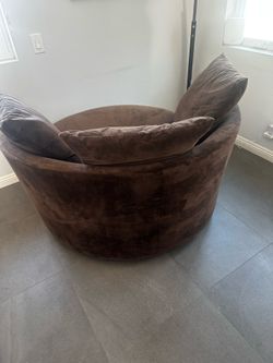 Swivel Cuddler, Brown, Z-Gallerie