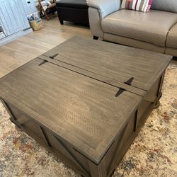 Modern Farmhouse Coffee Table Storage Ottoman