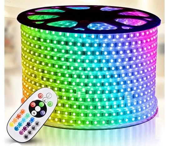 RGB LED Strip Light, IEKOVâ„¢ AC 110-120V Flexible/Waterproof/Multi Colors/Multi-Modes Function/Dimmable SMD5050 LED Rope Light with Remote for Home/Off