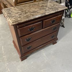 Dresser with marble top $80