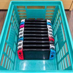 Lot of 10 Nintendo Switch OLED Consoles – Mixed Colors – Tested & Working