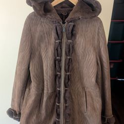 Women's Genuine Sheepskin Jacket Coat Size S