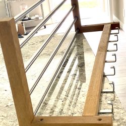 Wall Mounted Storage With Hooks Rack