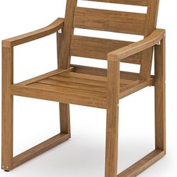 HDPS Outdoor Dining Chairs, 350LBS, Patio Dining Chairs with Armrest, All Weather Outdoor Kitchen Chairs with Square Frame Legs for Outdoor Indoor, Ga