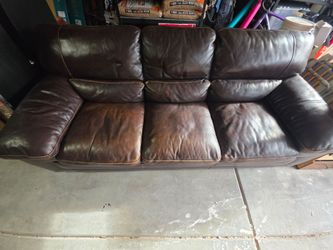 Leather Couch - Top-Grain all around - NO Vinyl match