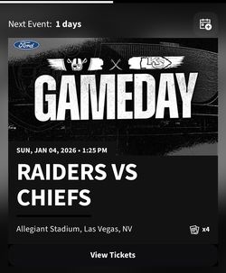 Cheifs Va Raiders 1-4-26