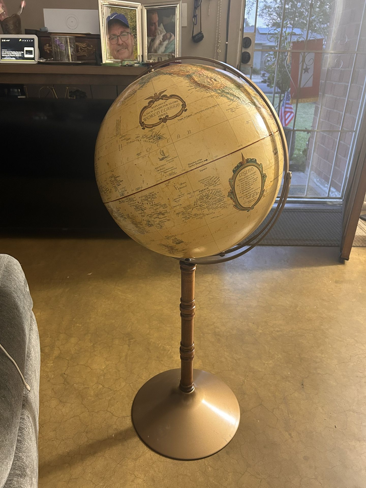 New Replogle World Classic Series 16” Floor Globe, Antique