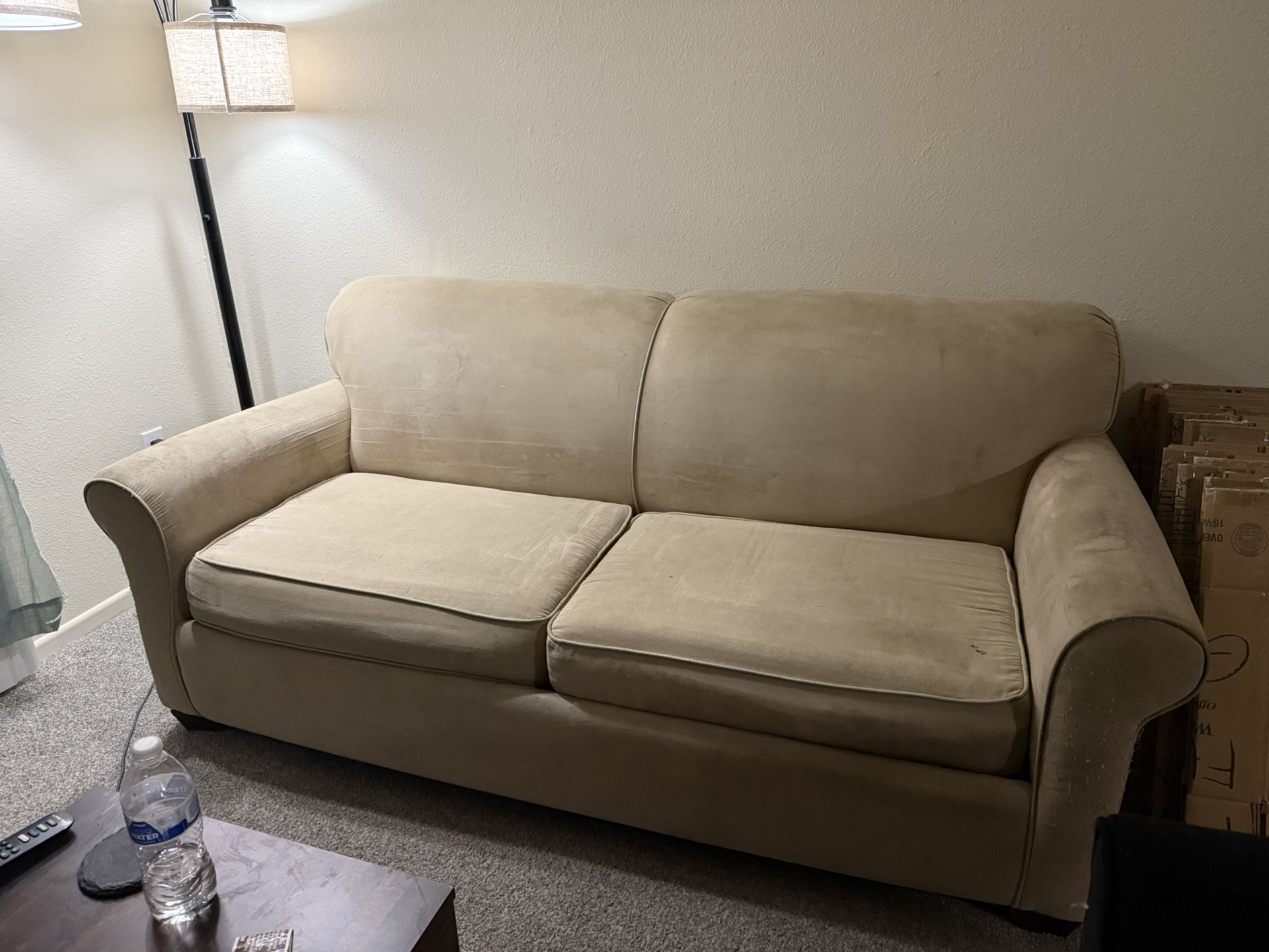 White Pullout Sofa
