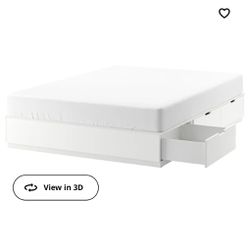 Ikea Queen Bedframe (6 Drawers)