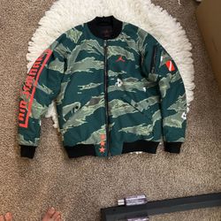 Nike Jordan camo bomber jacket. 