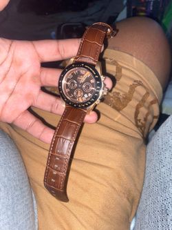 Invicta Speedway Brown Dial Brown Leather Watch