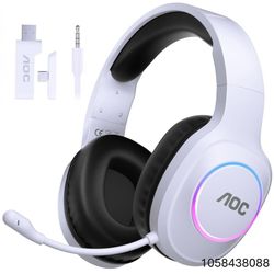 Wireless Gaming Headset Compatible with ps5/4, PC, USB-C