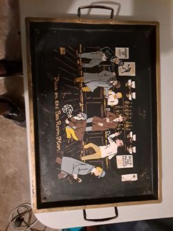 1950s Mid-Century Modern Musical Toleware Bar Tray by Nashco Products