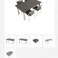     Morione Extension Dining Table Tempered Glass Table Extendable 
