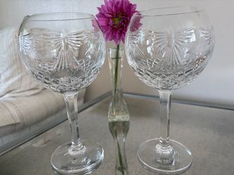 2 Waterford Millennium Crystal Balloon Toasting Goblets (Dove)