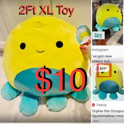 $10 huge XL Squishmallows Octopus 🐙 24” tall with Tag like New