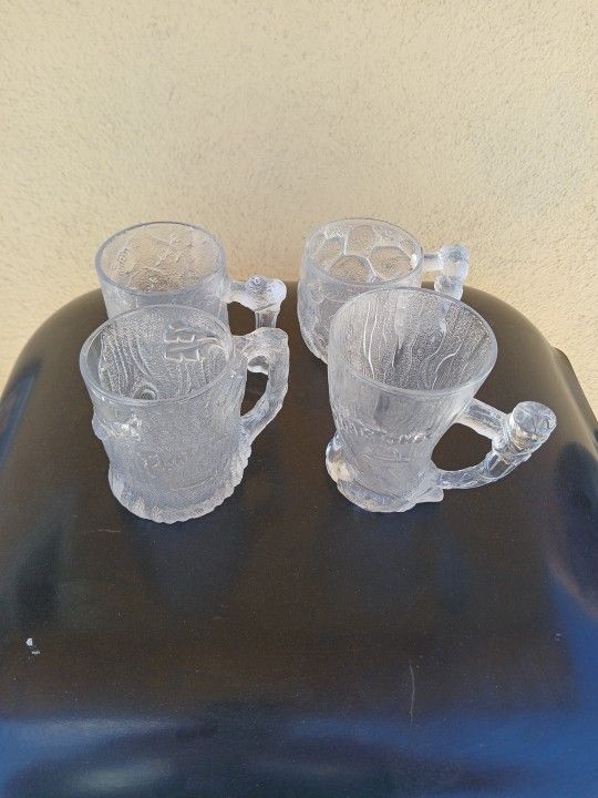 1993 Vintage McDonald's, Rock FLINTSTONES. Clear COFFEE MUG Set (4 ) With 1 EXTRA Additional MUG !! $25..00. Total. 5