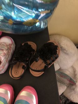 Lots of little girls sandals and shoes