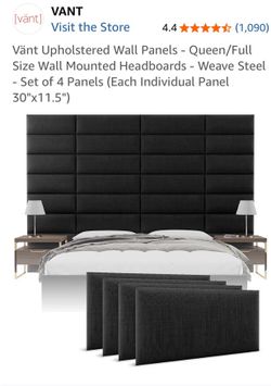 Upholstered Wall Panels - Queen/Full Size Wall Mounted Headboards