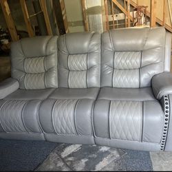 Gray Reclining Couch 