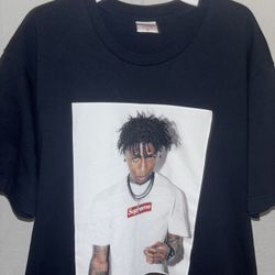 NBA YoungBoy Navy Blue Supreme Shirt 