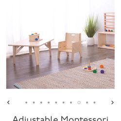 Sprout Kids Adjustable Montessori Weaning Table and Chair Set