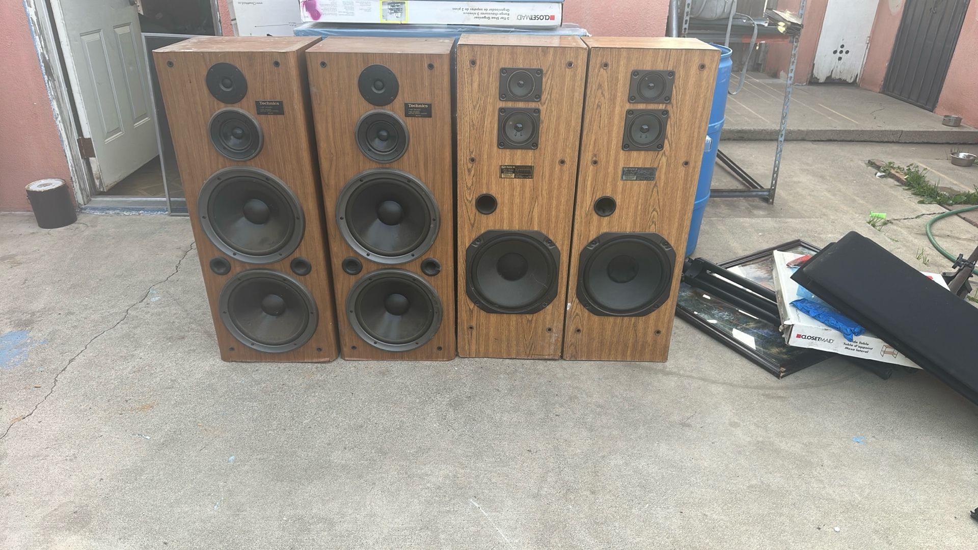 Speaker Set Of Technics And Set Of Fisher
