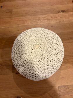 Crocheted pouf