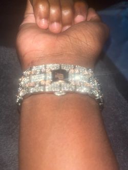 Iced out mossinite watch audemars piguet