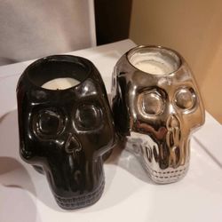 Skull Candle Holders