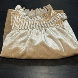 Gold Velvet Girls Ruffle A-Line Dress** Vestido formal para niña**