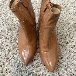 Patent Leather Look Booties Size 7