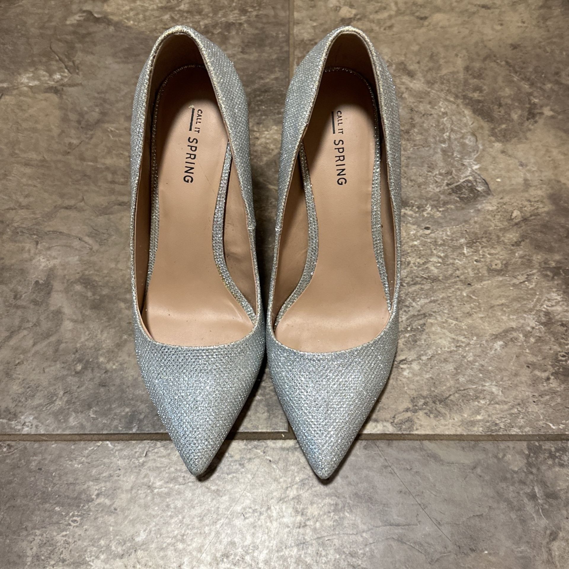 Silver High heels