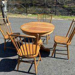 SET Dinner Table And Chairs S.Bent & Bros. Slides by Walter Of Wabash